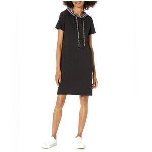 DKNY Women's Hooded Logo Sports T-Shirt Sneaker Dress